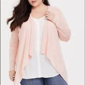 BLUSH PINK DRAPE CARDIGAN